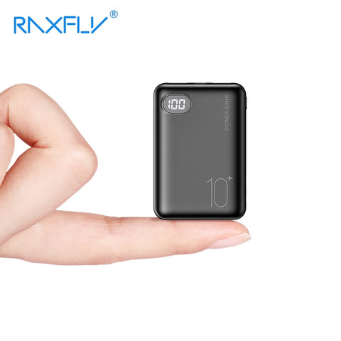 RAXFLY Mini Power Bank 10000mAh Cell Phone Portable Charger